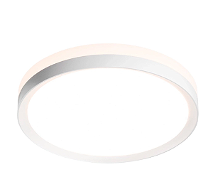 Plafon de Sobrepor LED Chass 3000K/4000K/6000K Multitemperatura 30W Bivolt (D) 38cm ABS Branco - SL Iluminação 631