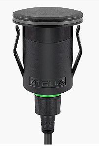 Balizador de Solo Chão Led WAY Ring Redondo Externo 3000K 1W 24V Ø4,1x7,3cm Preto - STL22715/30
