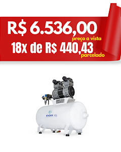 Compressor odontológico 60L 2,0 HP - Evoxx