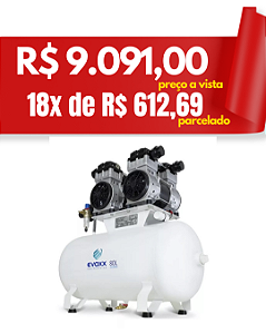 Compressor odontológico 80L 4,0 HP - Evoxx