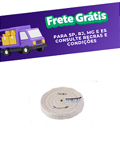 Escova de algodão reforçada branca 4"X12mm - Nova OGP