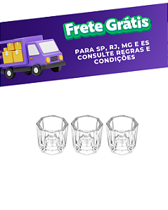 3 unid Frasco pote dappen de vidro - Nova OGP