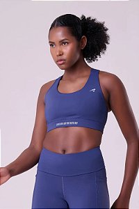 TOP GRIT BOSSA ALCAS C/ BOLSO AJUSTAVEL IND AZUL NOITE