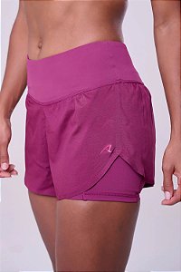 SHORT COM BERMUDA SIGNATURE SAMBA 2 EM 1 IND BORDO