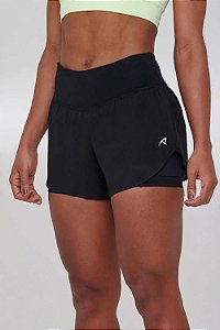 SHORT COM BERMUDA SIGNATURE SAMBA 2 EM 1 IND PRETO
