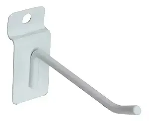 50 Ganchos P/ Painel Canaletado De 10cm Branco