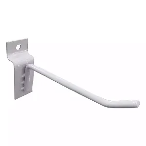 50 Ganchos P/ Painel Canaletado De 20cm Branco