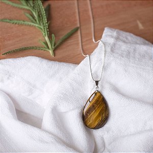 Colar Gota Olho de Tigre