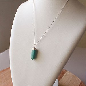 Colar Ponta de Amazonita em Prata 925