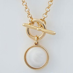 Conjunto Colar e Brinco Madrepérola