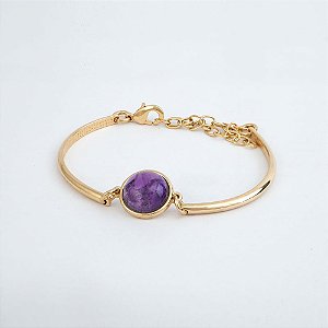 Pulseira Aurora com Pedra Natural Ametista