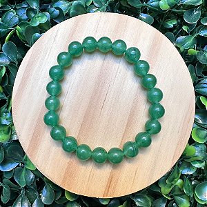 Pulseira de Pedra Natural Quartzo Verde 8mm