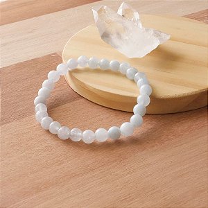 Pulseira de Pedra Natural Água Marinha 6mm