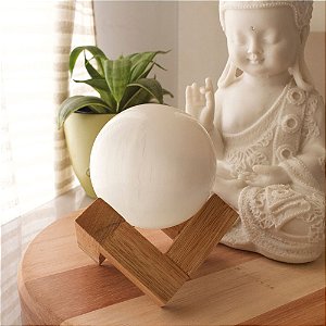 Esfera de Pedra Natural Selenita com suporte