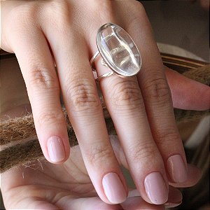 Anel de Cristal em Prata 925