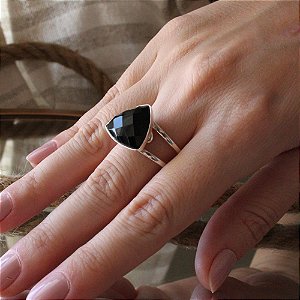 Anel de Obsidiana em Prata 925
