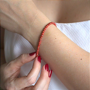 Pulseira de contas Coral
