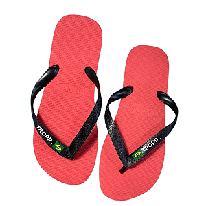 Chinelo TROPP tradicional VERMELHO E PRETO