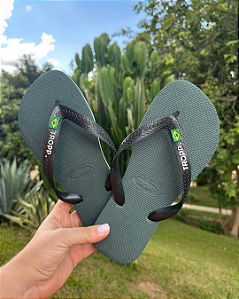 Chinelo TROPP tradicional VERDE E PRETO