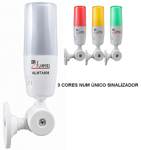 ALMTA505 – Sinalizador Audivisual Tipo Torre 3 Cores LED RGB