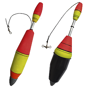 01 Boia Cevadeira 65g + 01 Boia Torpedo 80g - Aguapé