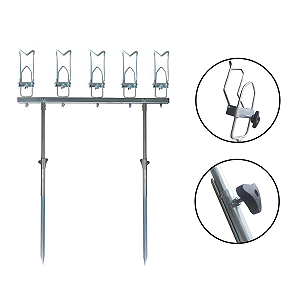 Suporte Tilapeiro Para 5 Varas Telescópicas Com Regulagem