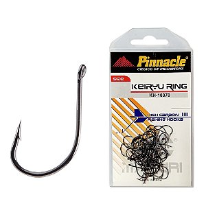 20 Anzóis Pinnacle Keiryu Ring Black Nickel Automático - Maruri
