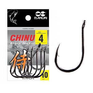 Anzol Pesca Chinu Black Nickel Com Fisga Maruri - Escolha a Medida