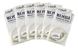 6 Chicotes Pesca Catarinense Praia Pronto Miçanga Rotor Engate Rápido - MX Pesca