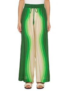 Calça Pantalona Estampada Listra Coração FARM