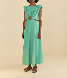 Vestido Cropped Vazado FARM - Verde