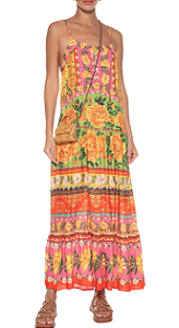 Vestido Longo Estampado Flori FARM
