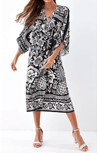 Vestido Midi Jardim Romance FARM