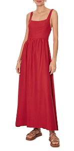 Vestido Cropped Corselet FARM - Vermelho Jambu