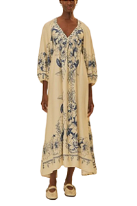 Vestido Longo Brilho Tropical FARM