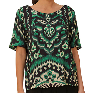Blusa Estampada Java Verde Samambaia - FARM