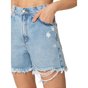 Short Jeans Baixo Desfiado Medio FARM
