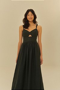 Vestido Alça Nó FARM - Verde Jabuti