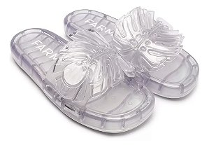 Sandália Jelly Slide Transparente - FARM