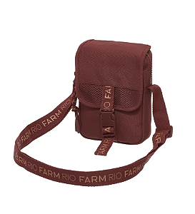 Bolsa Farm Fervo Transversal (Shoulder Bag) – Estampa Sofia Xadrez Vinho FARM