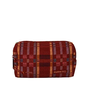 Necessaire Farm Ora Bolas P – Estampa Sofia Xadrez FARM