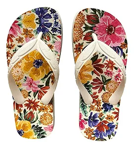 Chinelo Farm Jangada – Estampa Floral Off White FARM