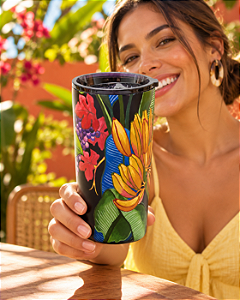Copo Térmico Farm Glub 500ml – Estampa Banana Uva FARM
