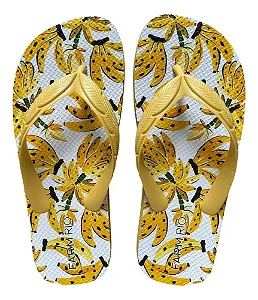 Chinelo Farm Jangada – Estampa Banana Honey Gold FARM