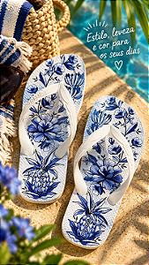 Chinelo Xilo Tropical Off White - Farm