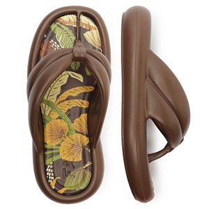 Chinelo Flatform Katita Floresta Marrom - FARM