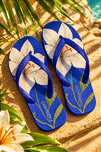 Chinelo Farm Jangada – Estampa Print Azul Klein FARM
