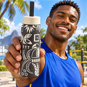 Garrafa Térmica Farm Que Sede 750ml – Estampa Lenço Tropicano FARM