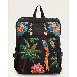 Mochila Farm Ginga Samba Das Araras Preta