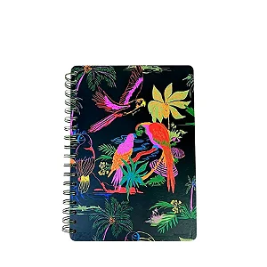 Caderno Universitário Farm 100 Folhas Pautado – Estampa Voo Descoladinha Preto FARM